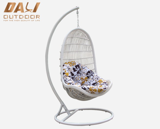 Egg Design Portable Indoor Rattan Patio Swing Cathedra