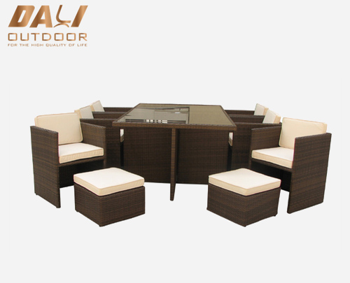 Quadratus Rattan Table Bar Set