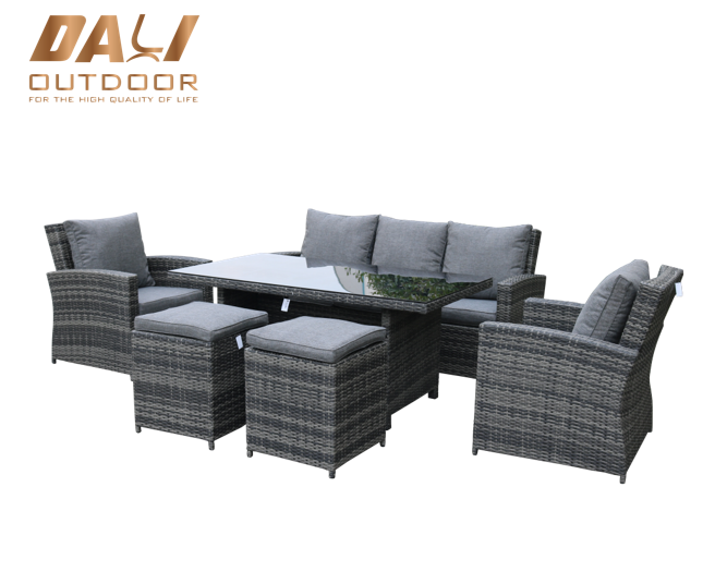 Aluminium Rattan Garden Sofa